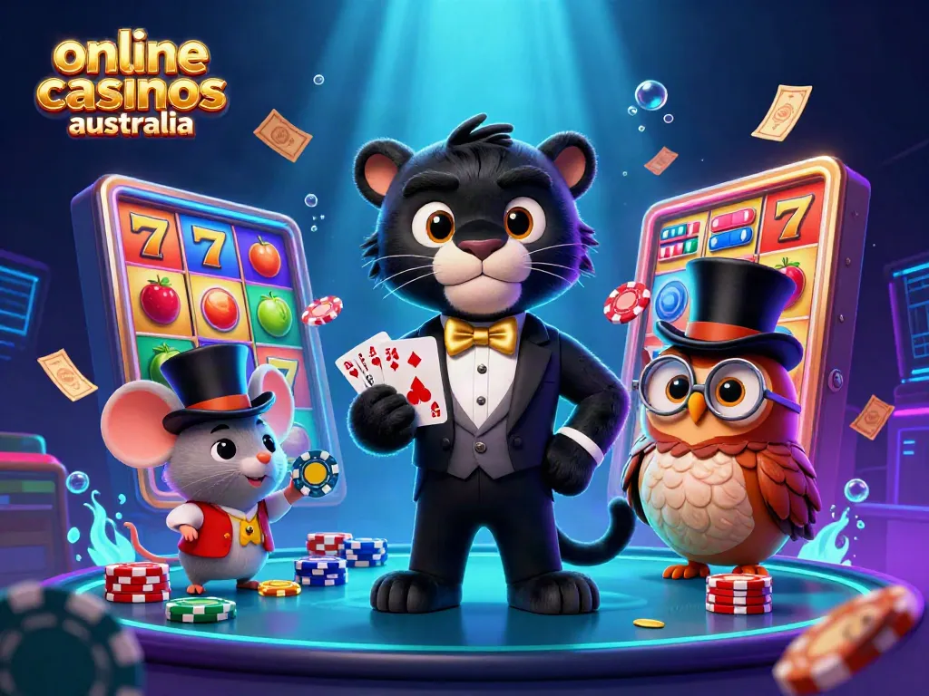 Experience exciting gameplay at online casinos australia through vibrant 3D characters and gaming elements.