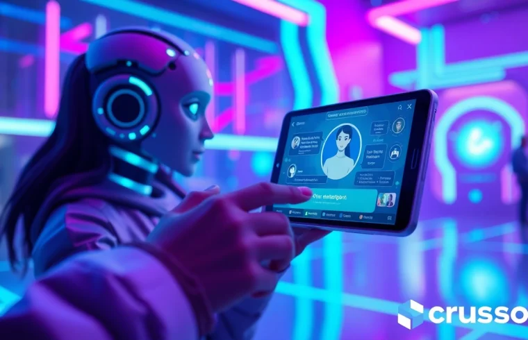 Engaging user interaction with the Crushon AI platform showcasing customization options.