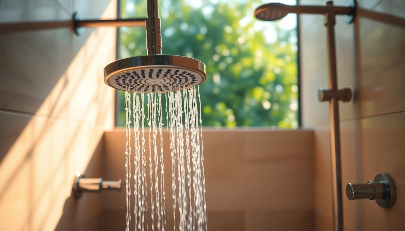 Immerse yourself in an elegant showers au experience with stylish fixtures and serene ambiance.